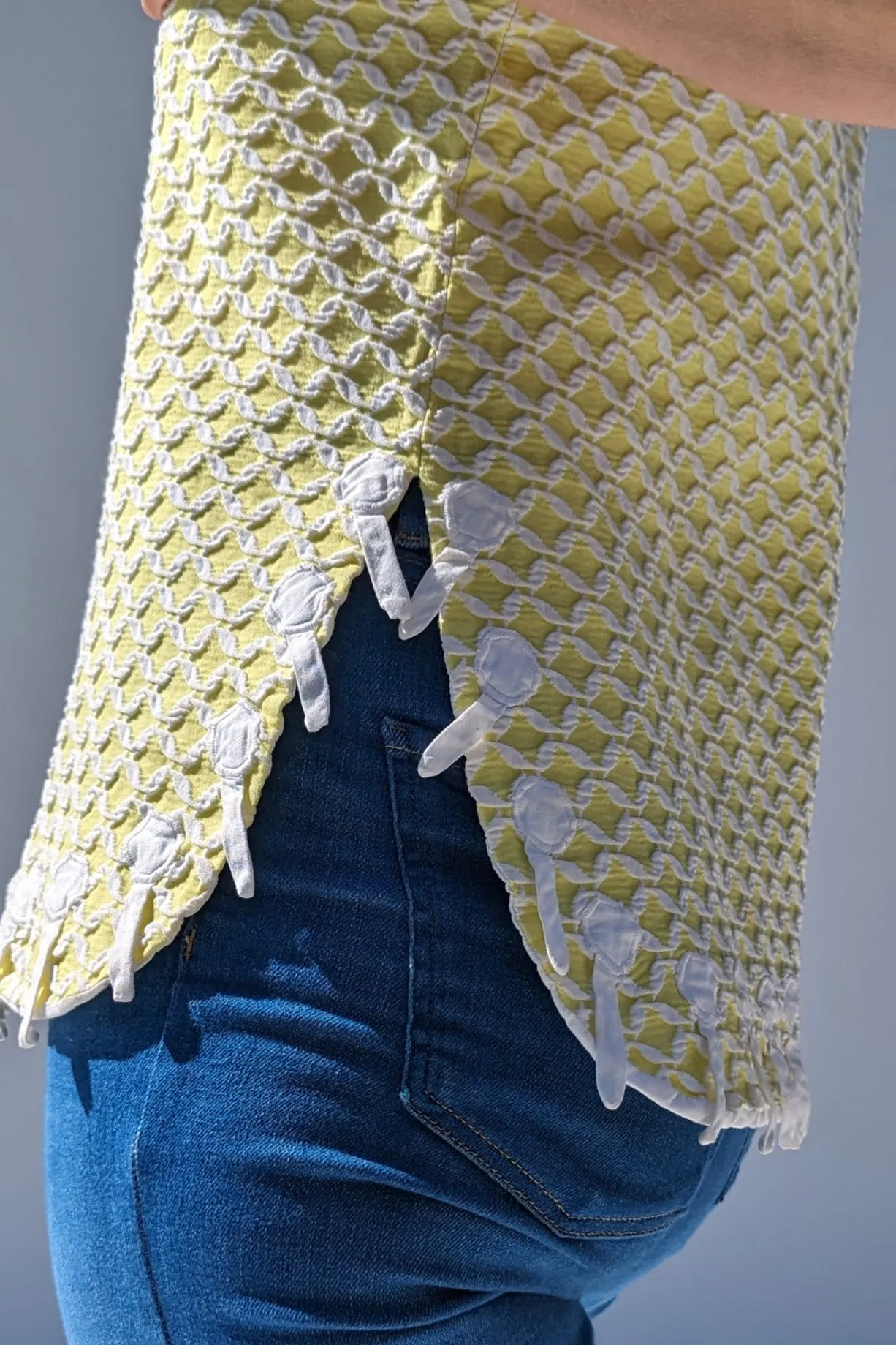 1960s Vintage Harrods Yellow Summer Top