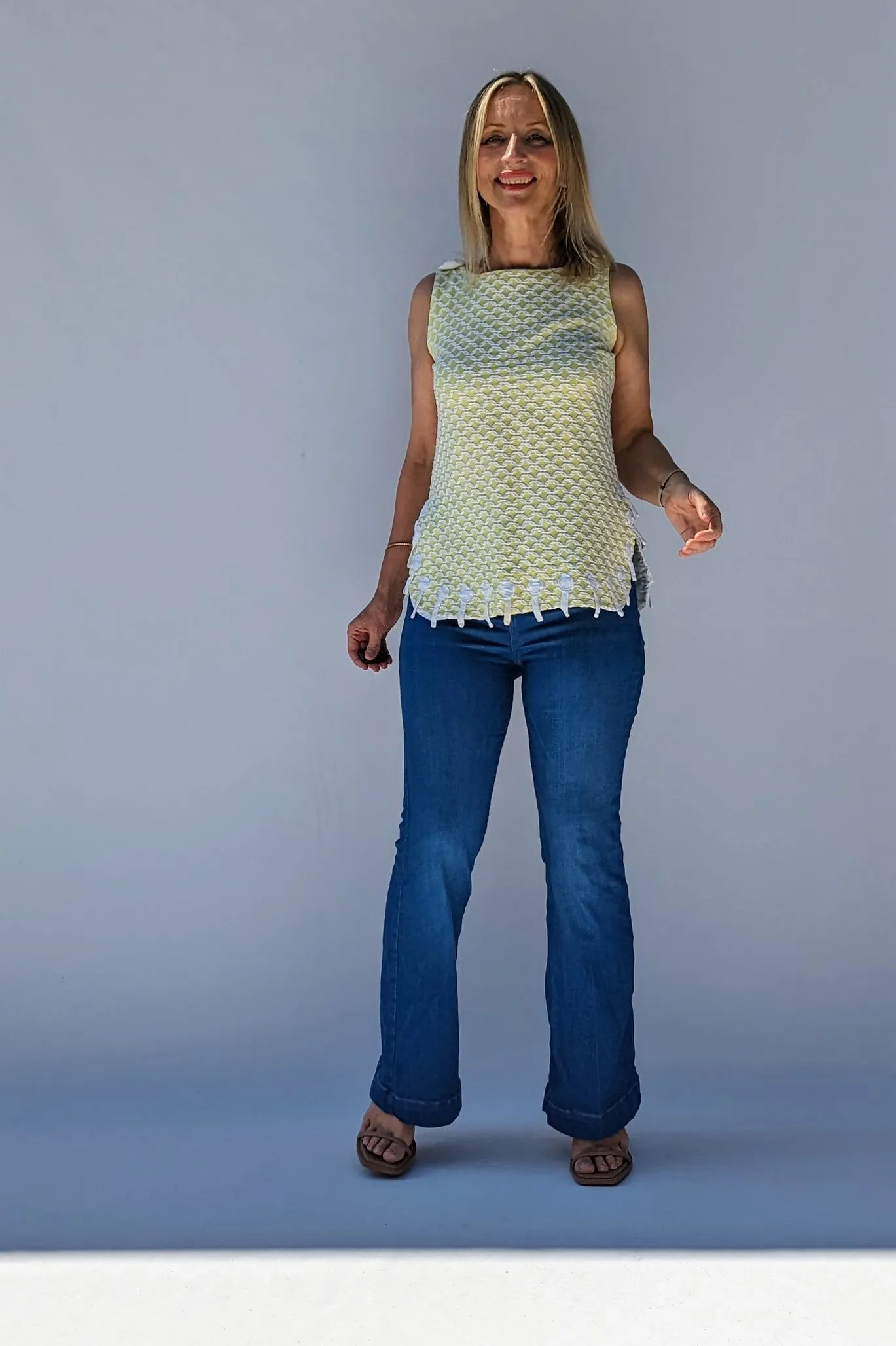 1960s Vintage Harrods Yellow Summer Top