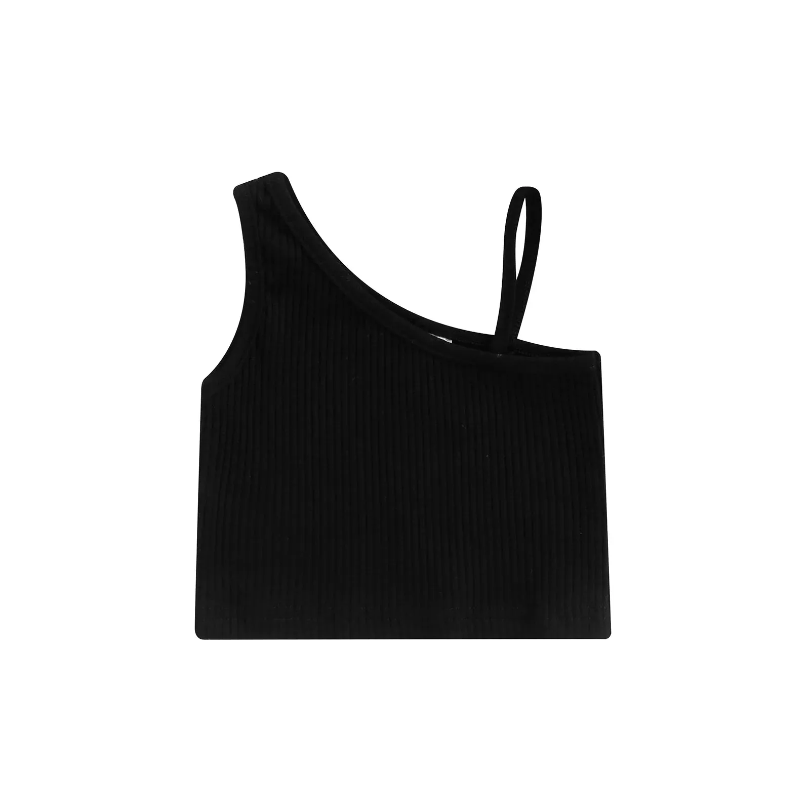 2-8Y Fashion Toddler Baby Girls Clothes Summer Solid Color Rib Sleeveless Strap Tank Tops Casual Children Vest Top