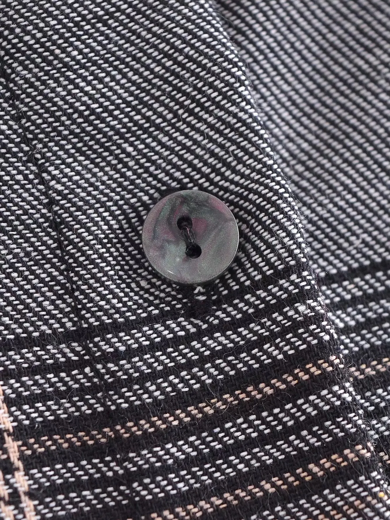 2022 Autumn New Design Grey Asymmetrical Long Plaid Shirt