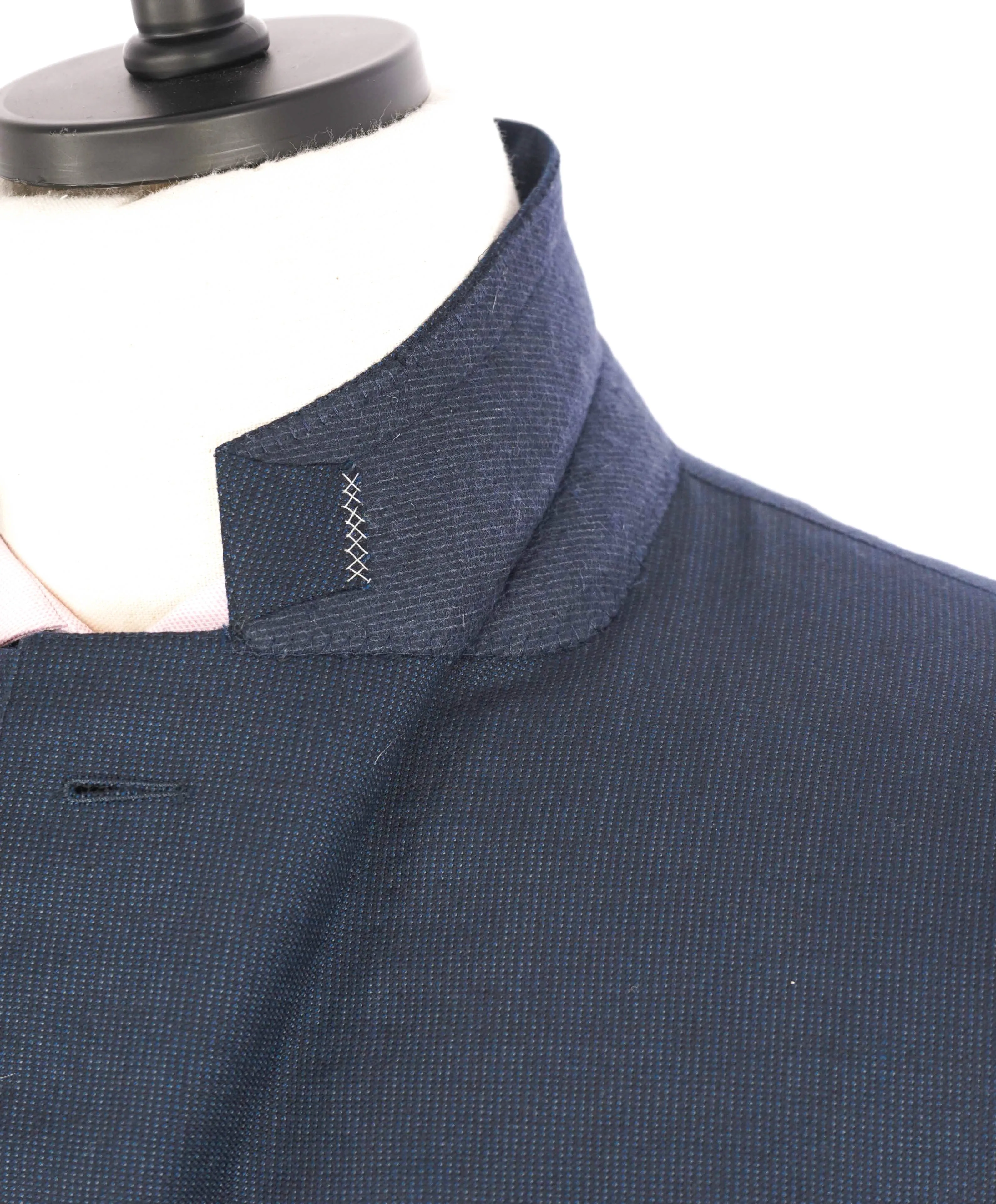 $2,895 ERMENEGILDO ZEGNA- “MultiSeason MANHATTAN” Blue Birdseye Blazer- 40R
