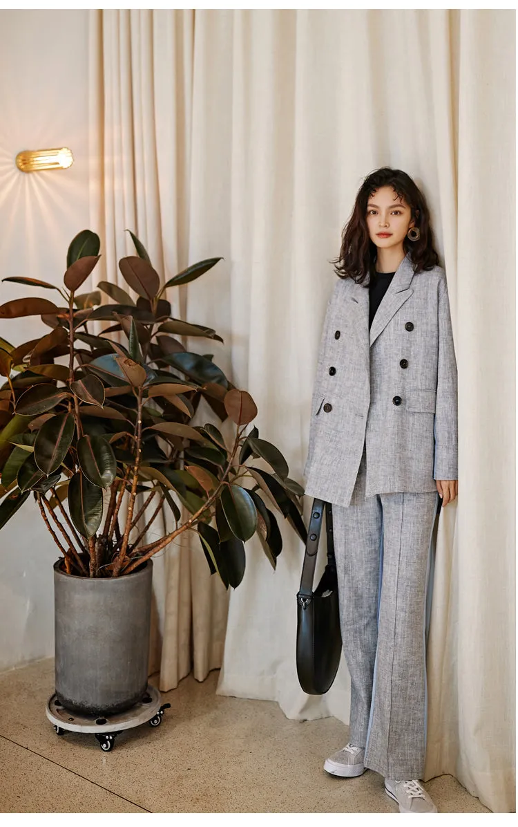 8GIRLS DESIGN CASUAL COTTON BLAZER SET