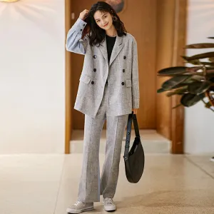 8GIRLS DESIGN CASUAL COTTON BLAZER SET
