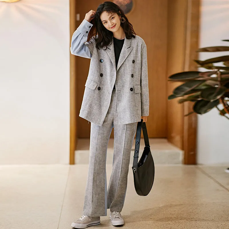 8GIRLS DESIGN CASUAL COTTON BLAZER SET