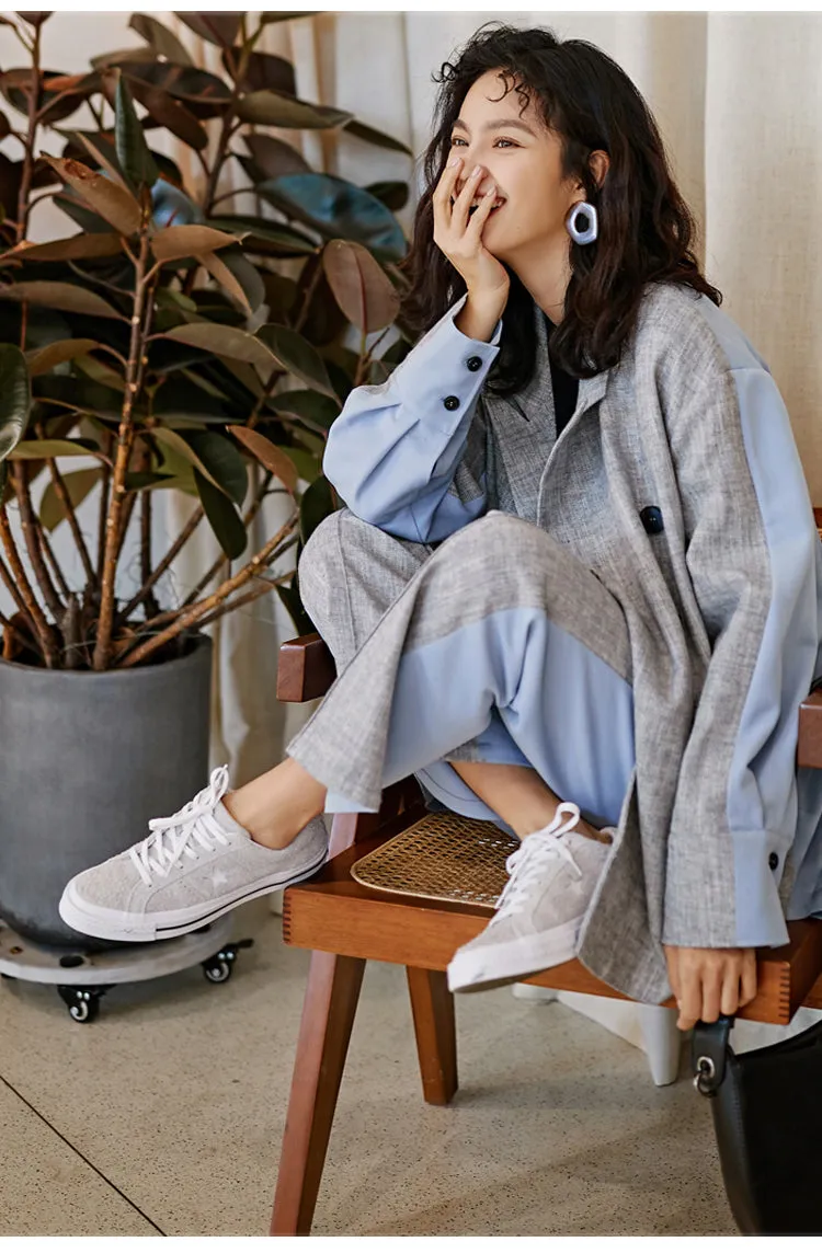8GIRLS DESIGN CASUAL COTTON BLAZER SET