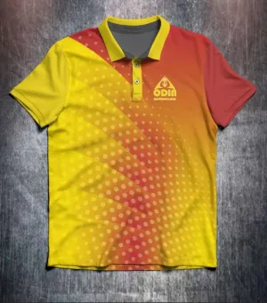 Abstract dotted yellow design shirt