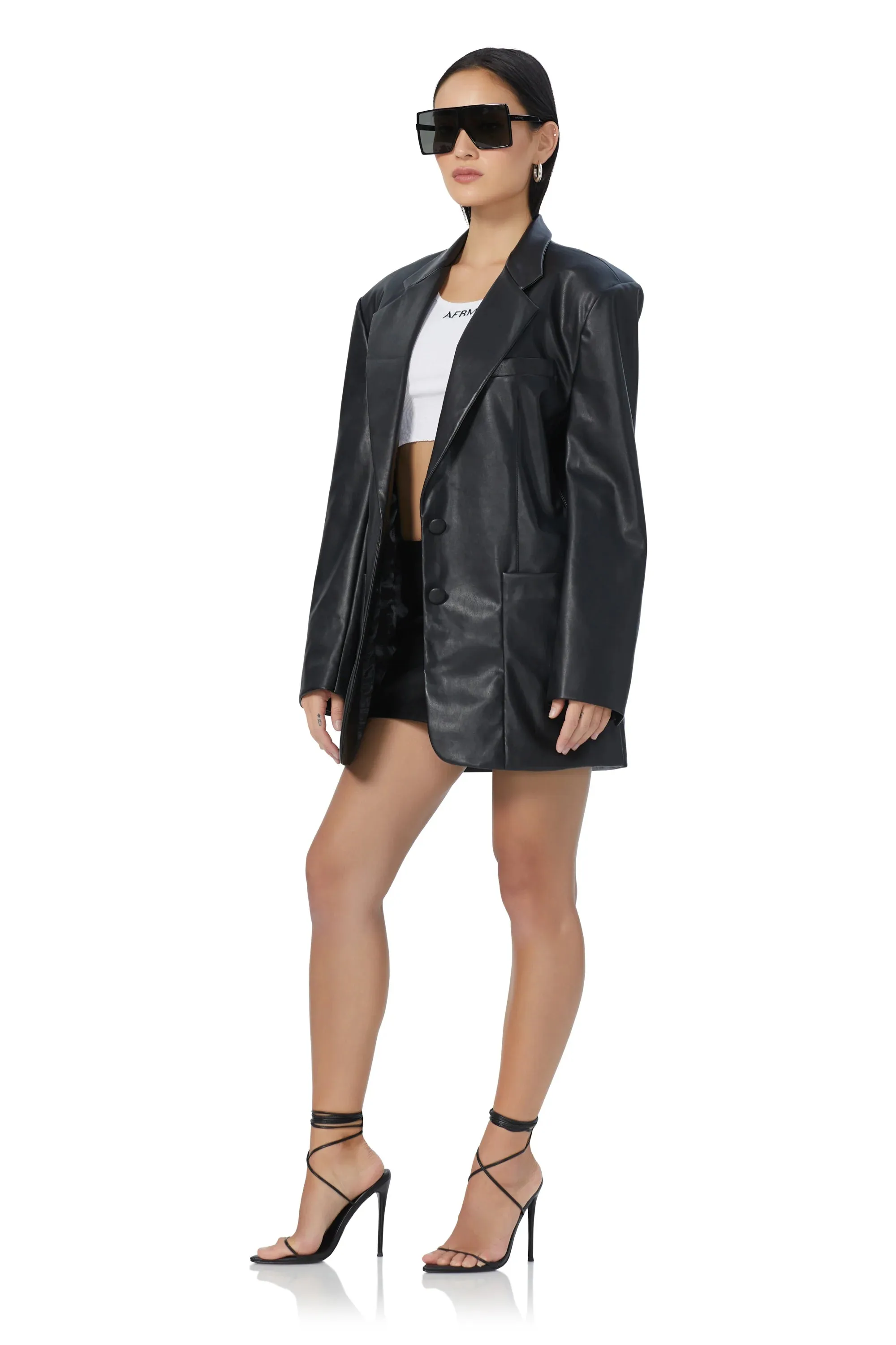 AFRM AGNES OVERSIZED BLAZER- BLACK