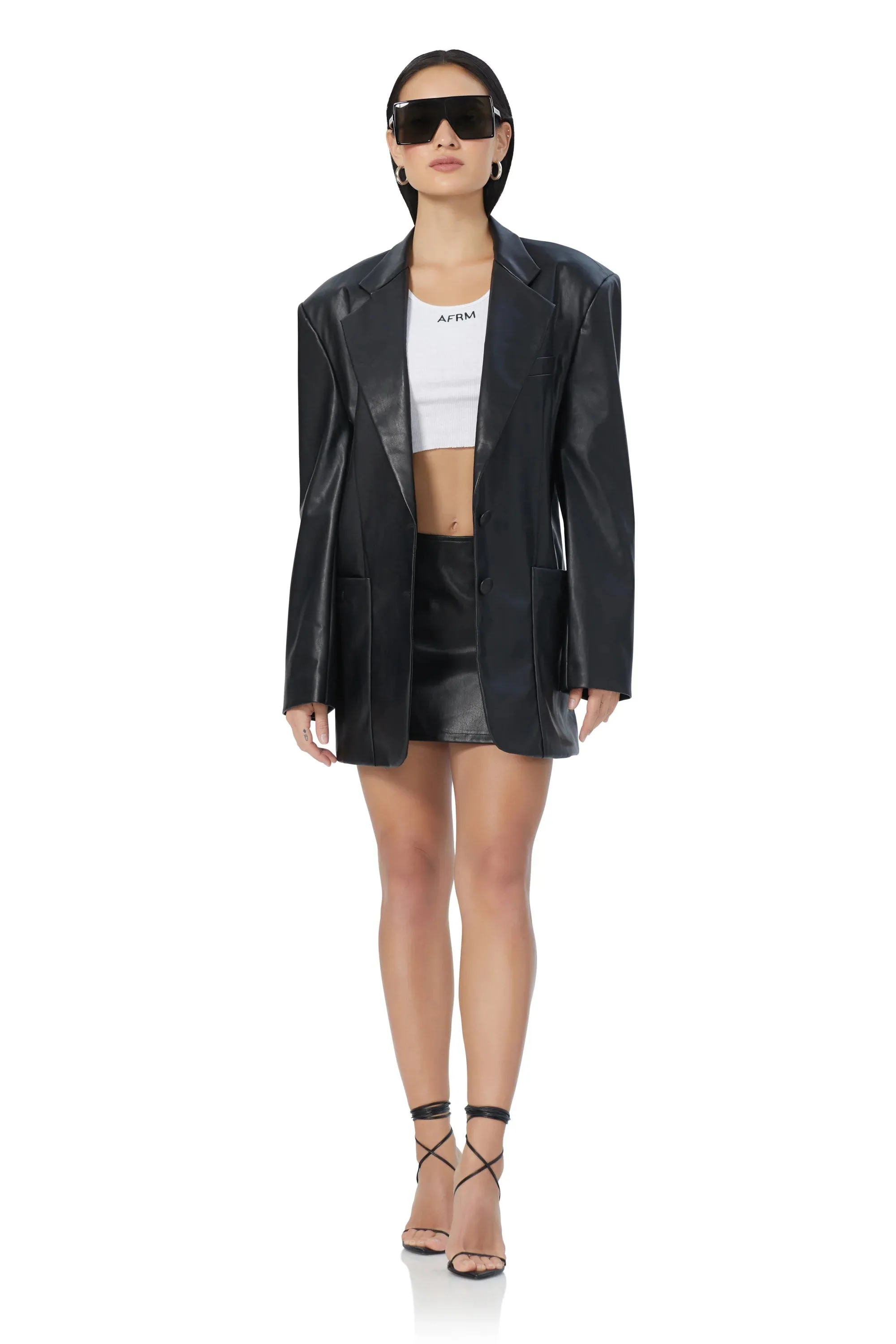 AFRM AGNES OVERSIZED BLAZER- BLACK