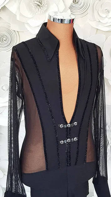 Alfa Fashion Couture Latin Competition Shirt 03