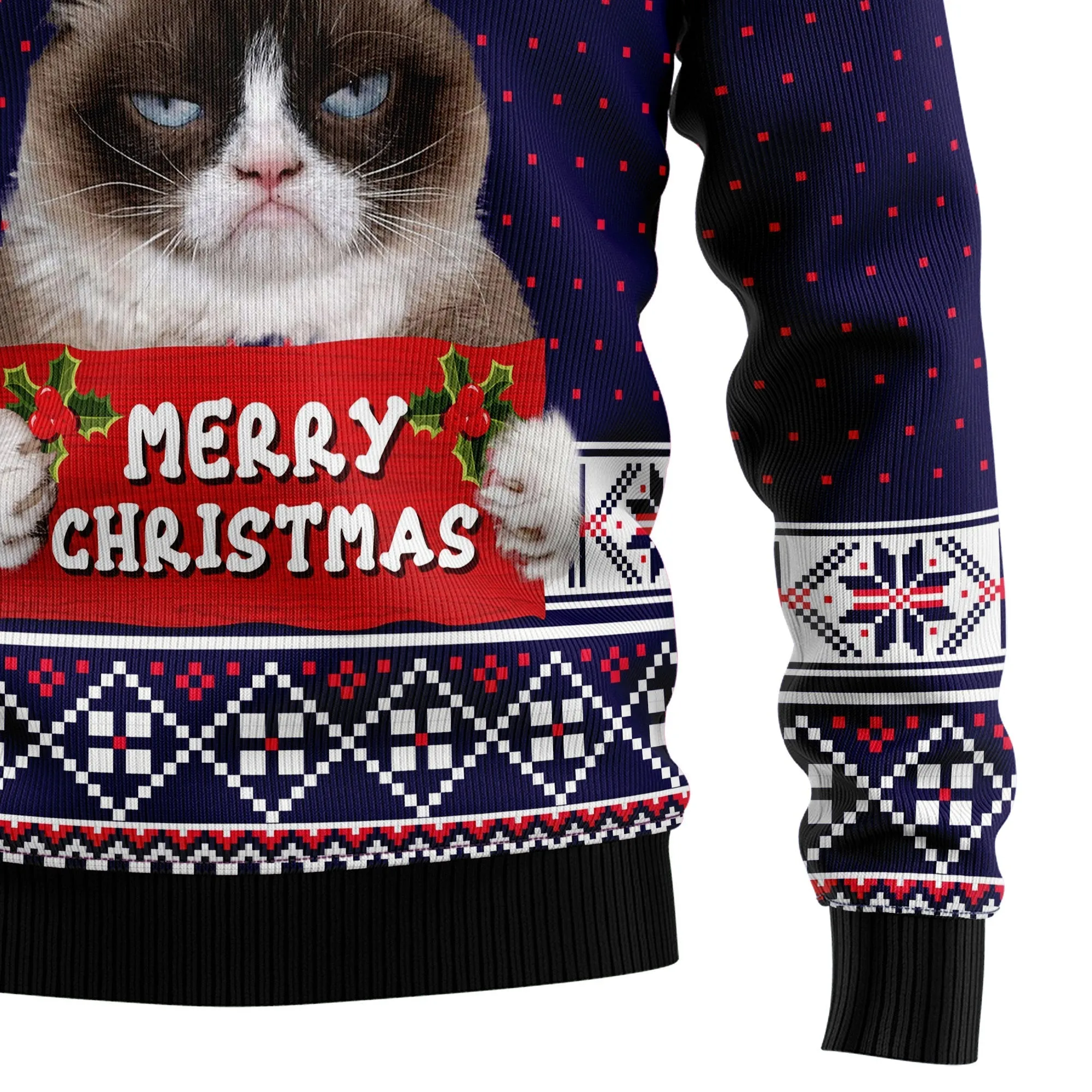 All-Over Print Ugly Christmas Sweater JulesRoche - 60% Cotton Blend