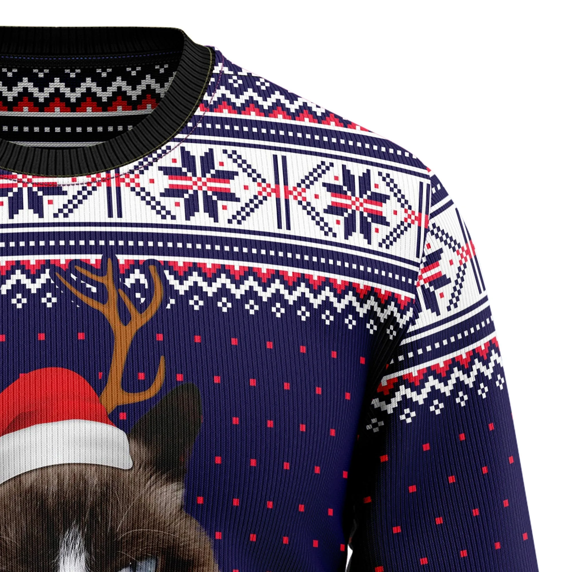 All-Over Print Ugly Christmas Sweater JulesRoche - 60% Cotton Blend