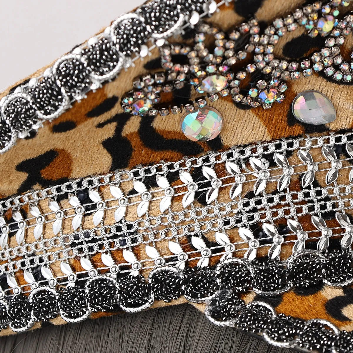 Animal Print Rhinestone Hat