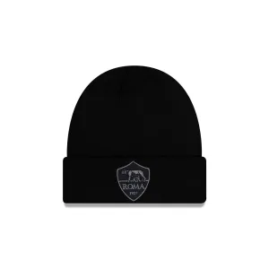 AS Roma Black Cuff Knit Hat