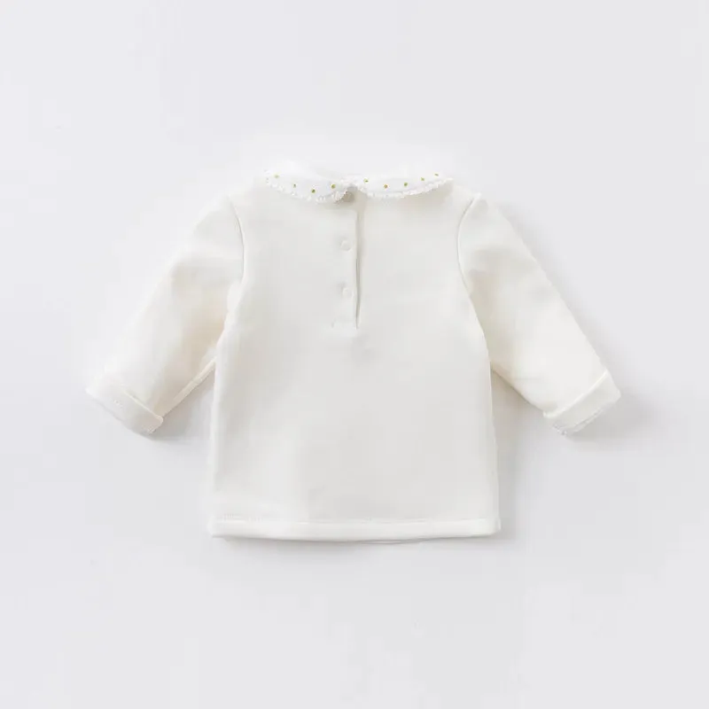 Baby Girls Buttoned T-Shirt for Winter