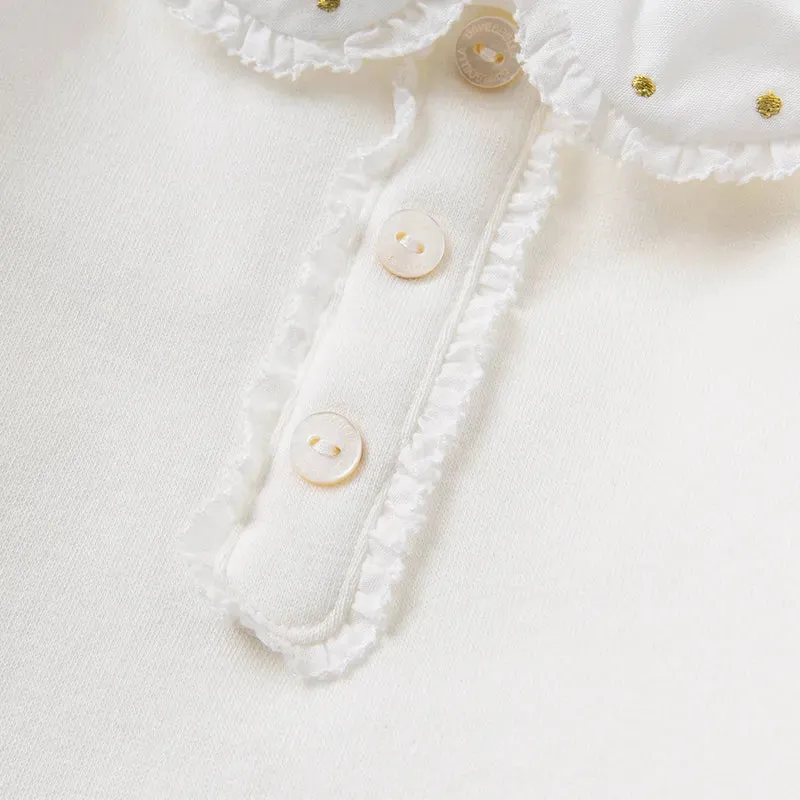 Baby Girls Buttoned T-Shirt for Winter