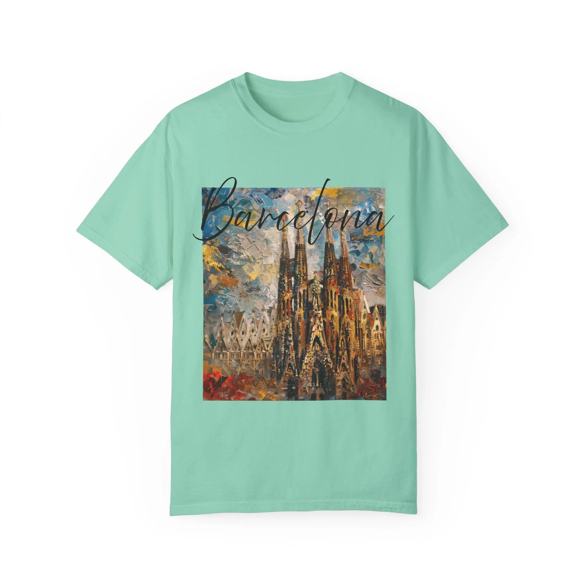 Barcelona Shirt, Spain T-Shirt, Travel Barcelona Tee, I Love Barcelona Shirt, Sagrada Familia Painting Shirt, Barcelona Trip Shirt