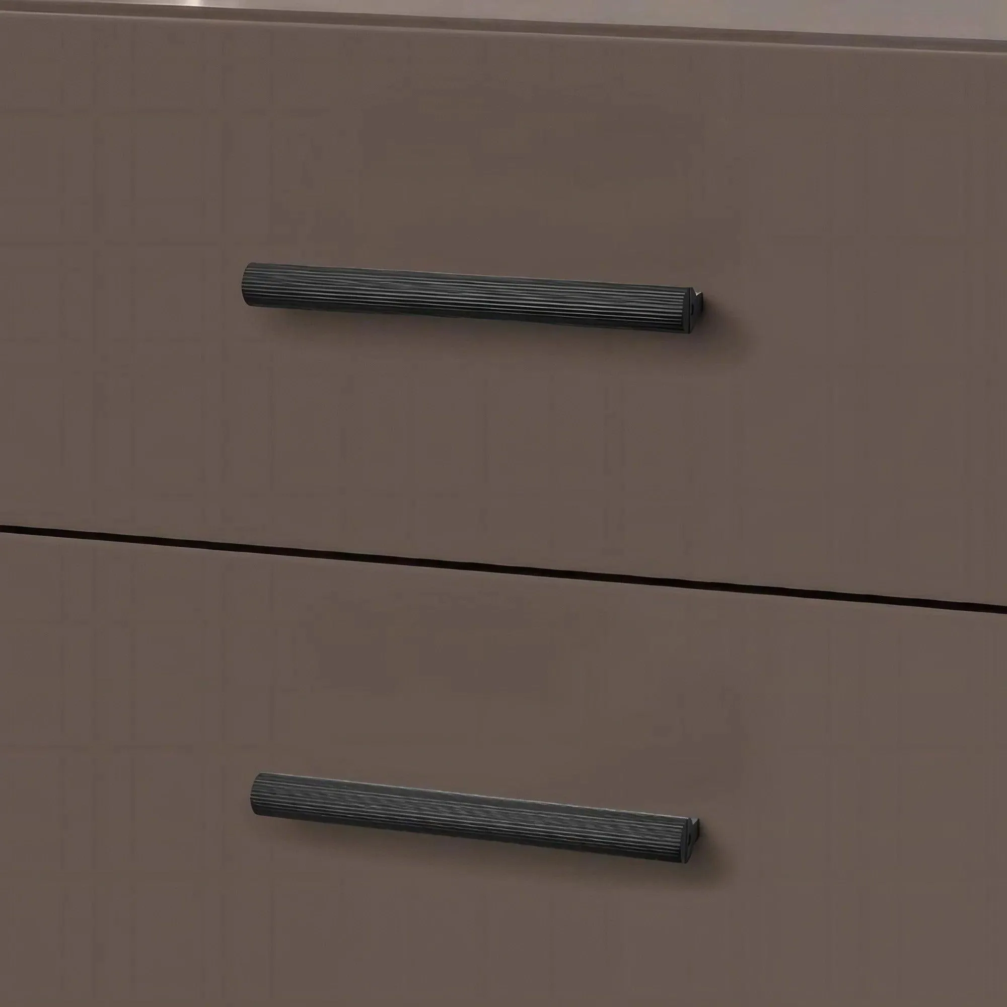 Beveled Shape Two-Color Long Wardrobe Handles