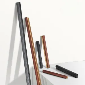 Beveled Shape Two-Color Long Wardrobe Handles