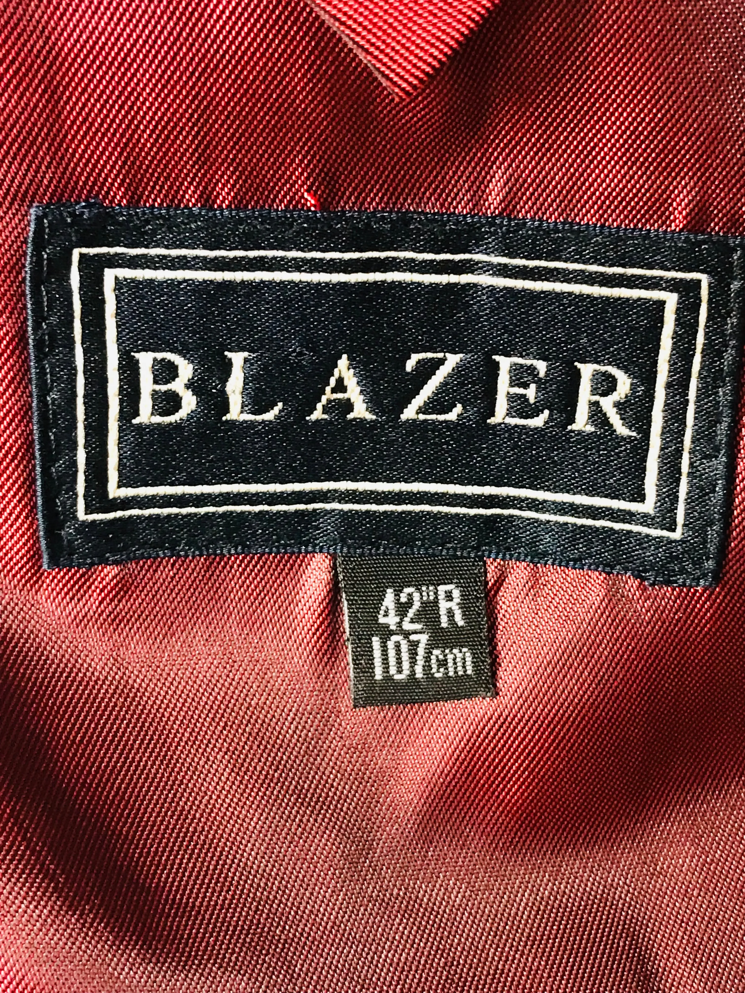 Blazer Men's Striped Smart Blazer Jacket | 42 R | Black