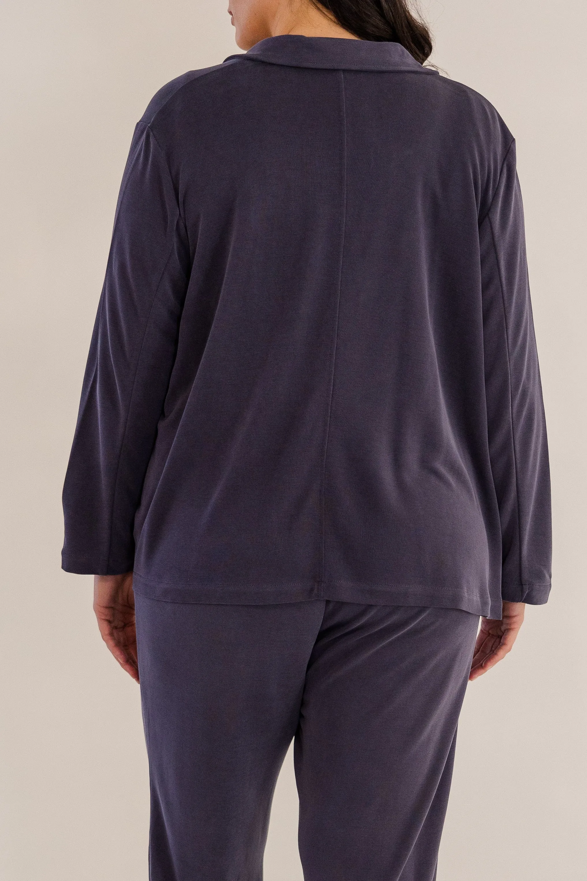 Bleecker Collar Knit Jacket, Ink Navy