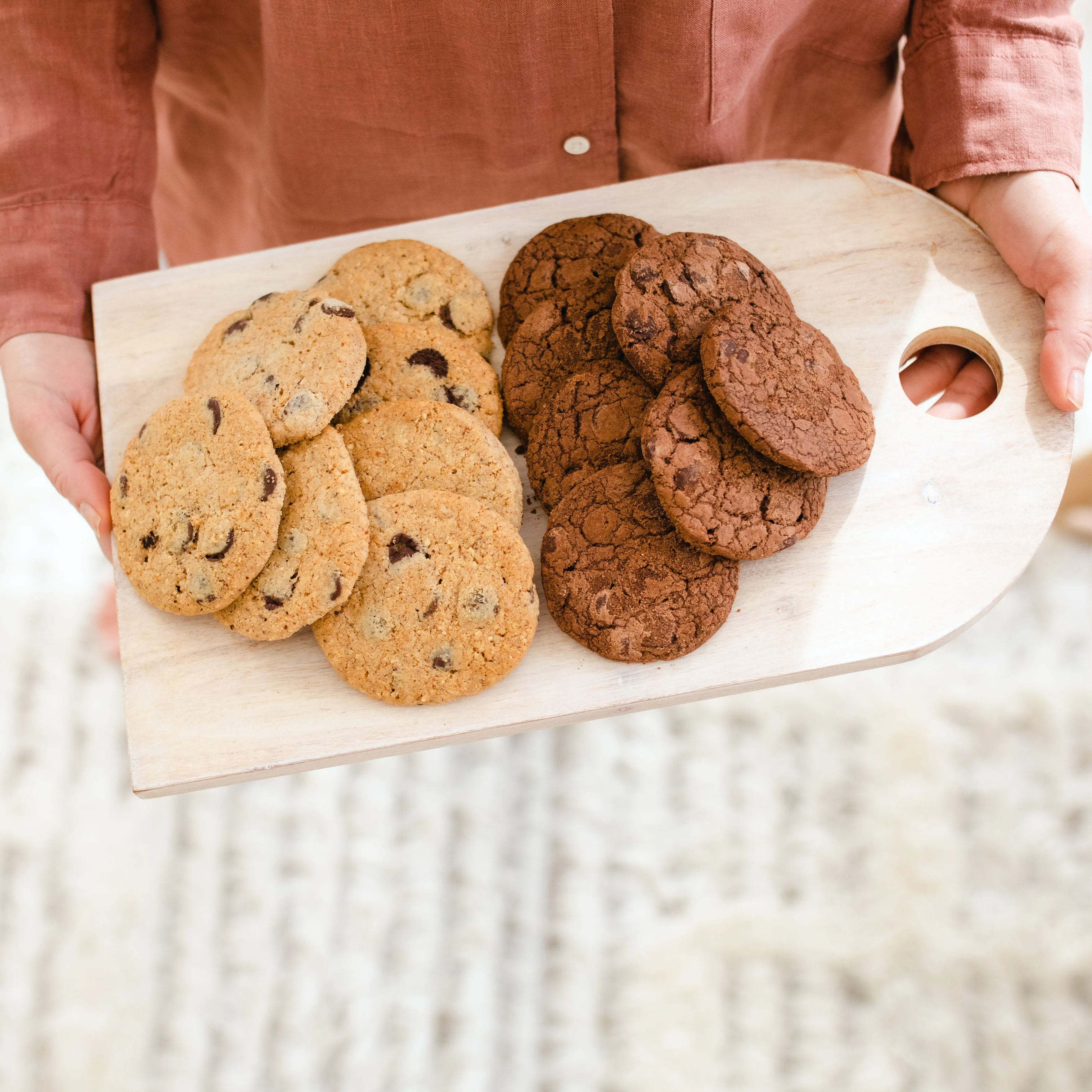 Box of Mini Chocolate Chip Hazelnut Cookies
