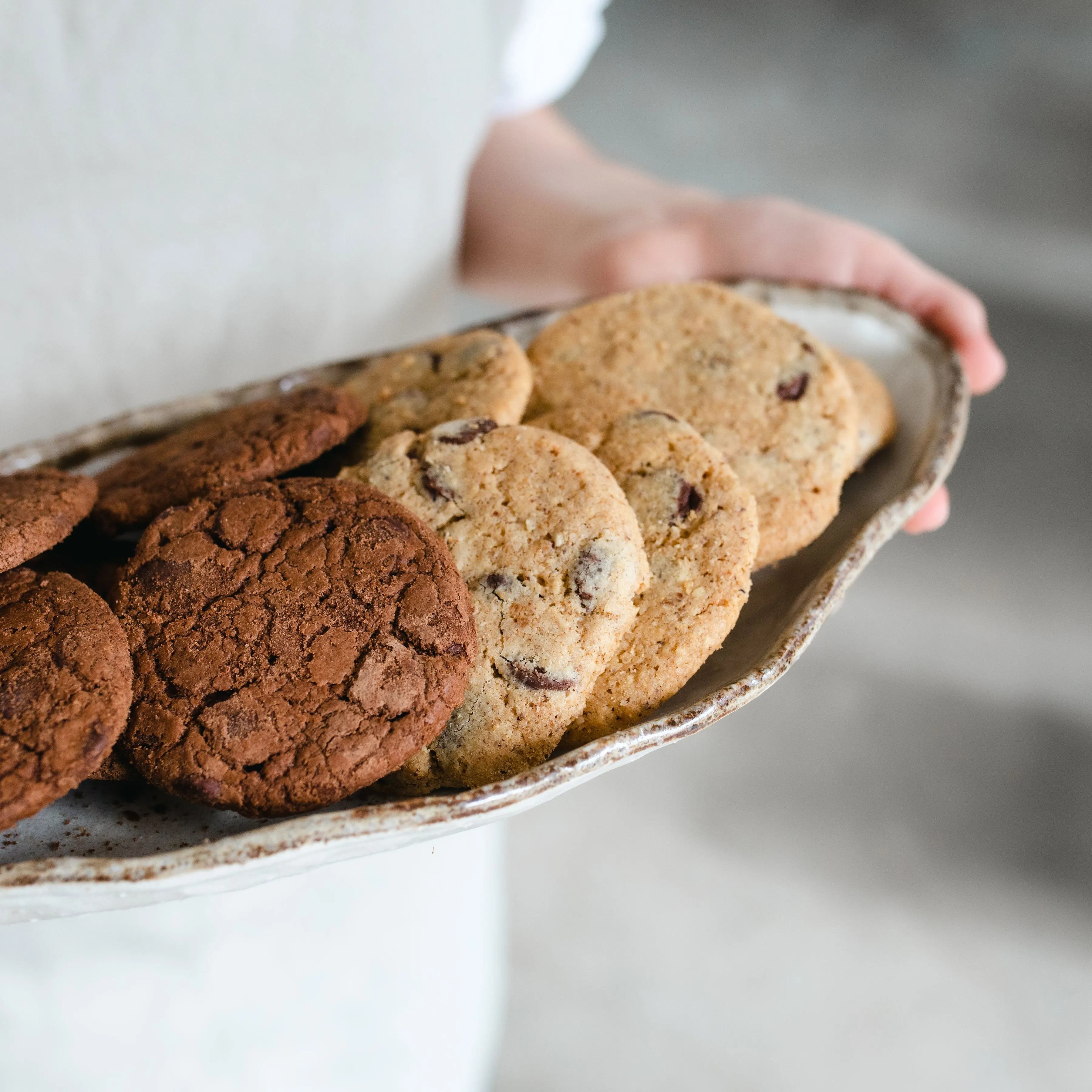 Box of Mini Chocolate Chip Hazelnut Cookies