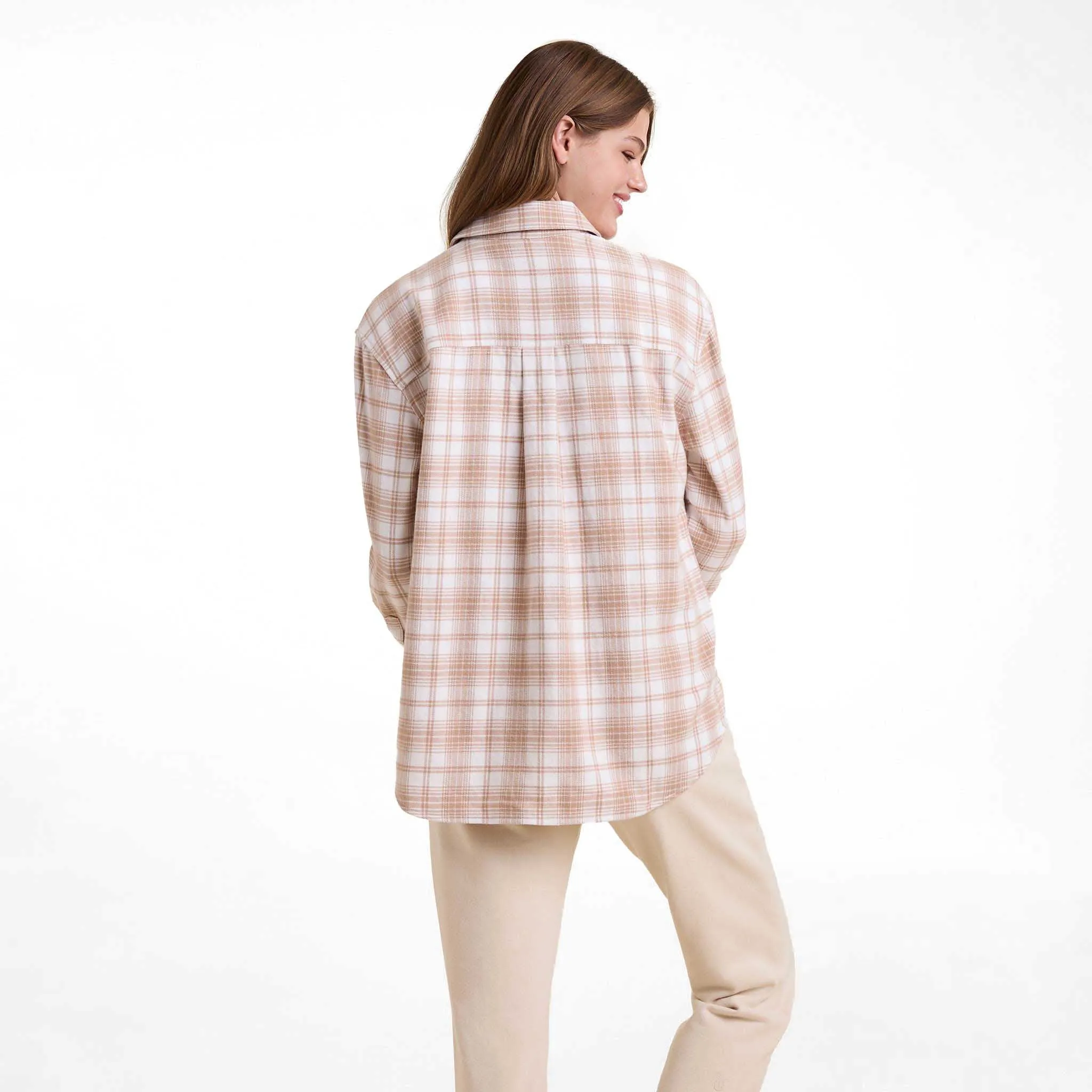 Boyfriend Flannel | White/Sand