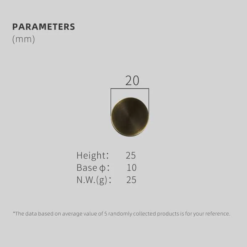 BRAZE Circular Brass Knobs