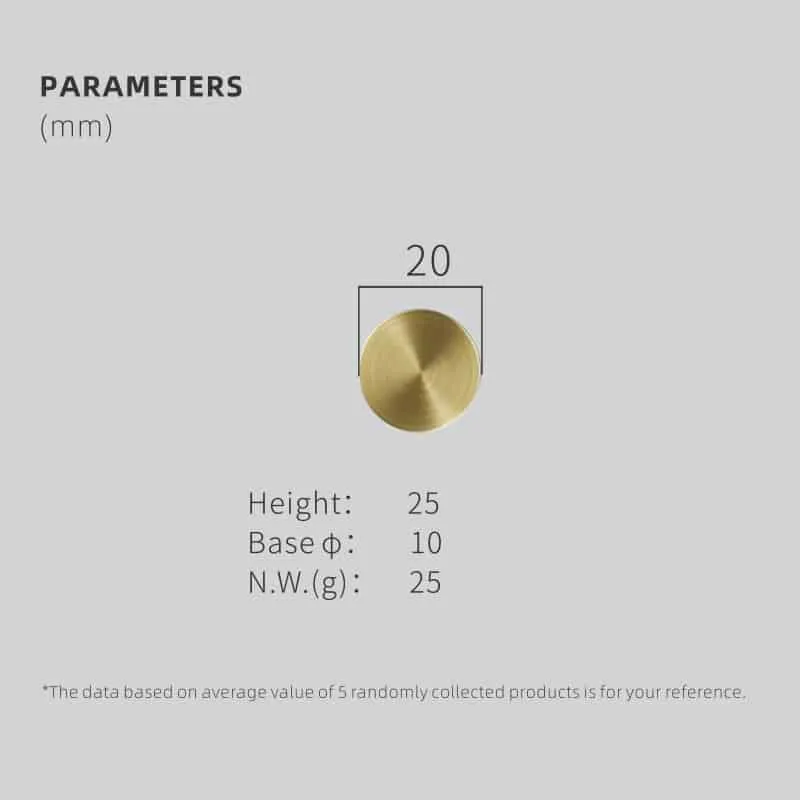 BRAZE Circular Brass Knobs