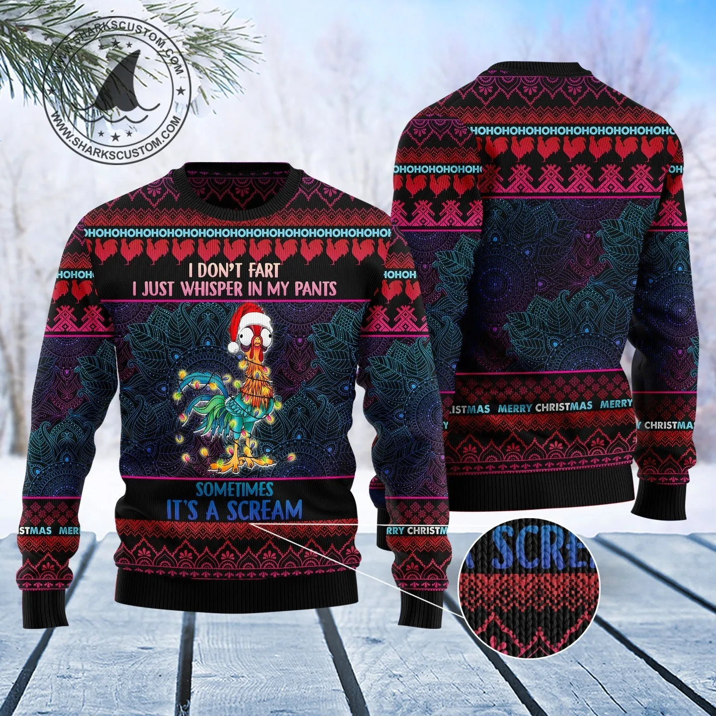 Christmas Ugly Sweater JulesRoche All-Over Print