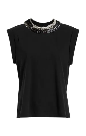 Chunky Rhinestone Embellished Tee