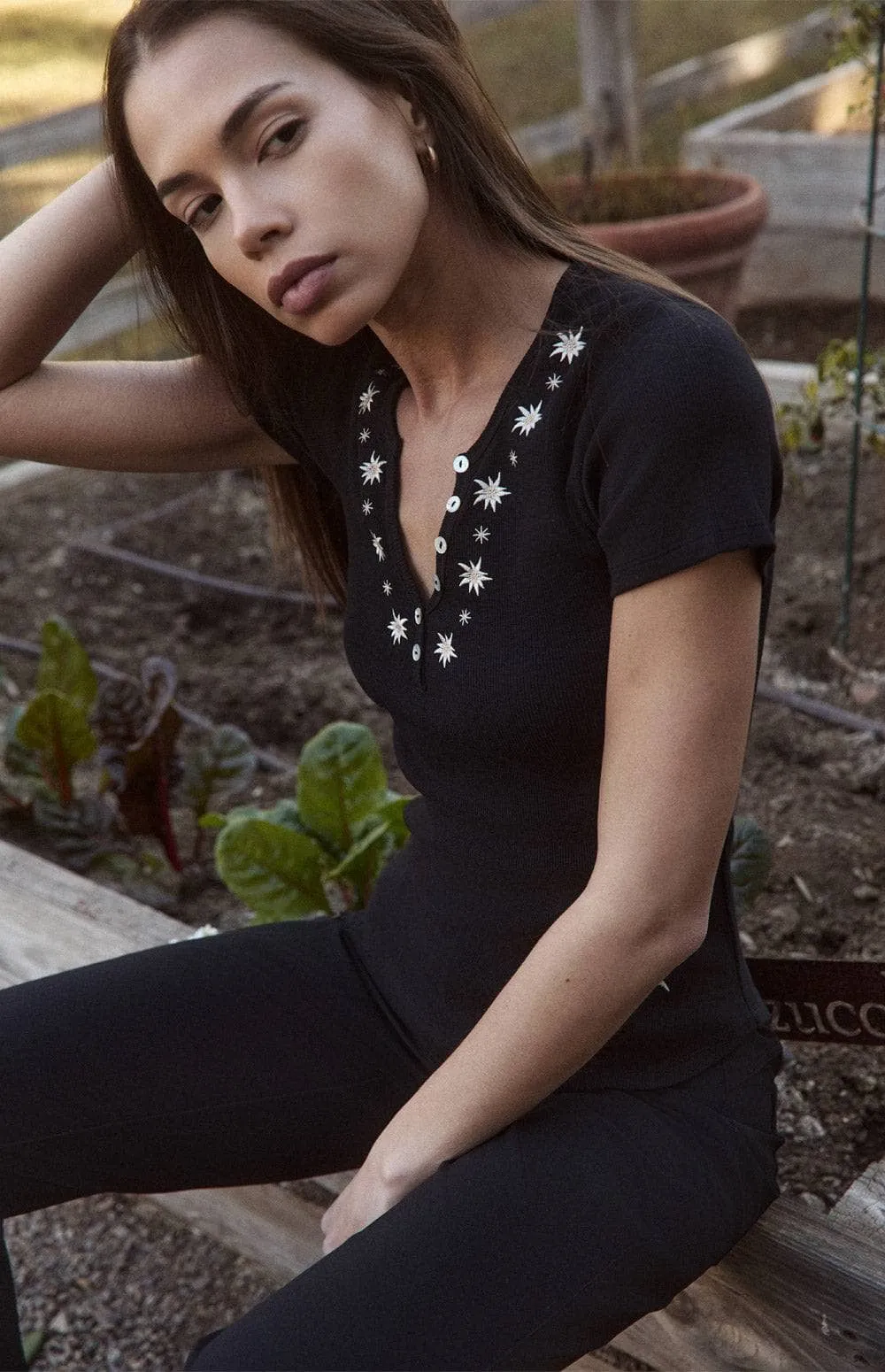 Colleen Henley Shirt | Black