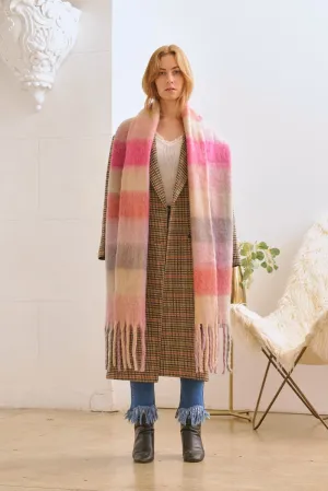 Colorful Plaid Long Scarf