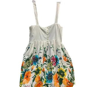 Cotton Floral Print Summer Spring Halter Neck Boho Midi Dress With Pockets