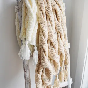 Creamy Cables Blanket Knitting Pattern
