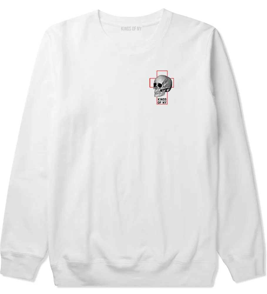 Cross And Skull Chest Mens Crewneck Sweatshirt