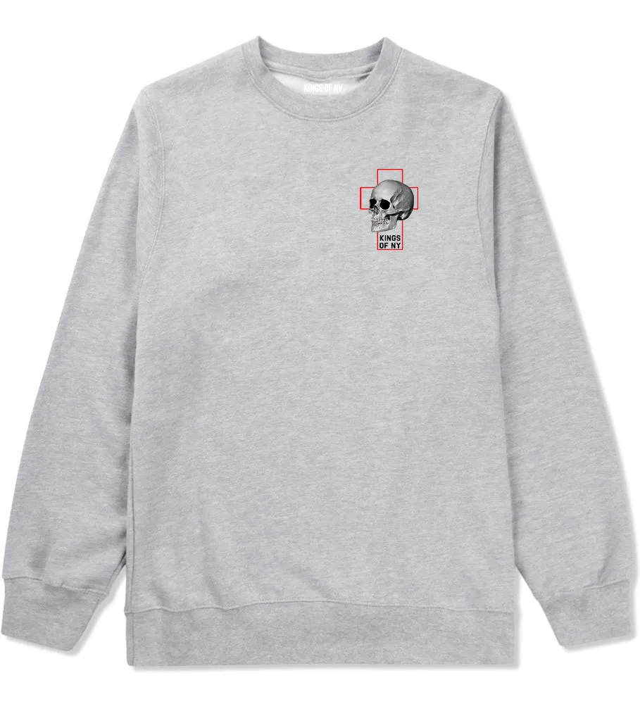 Cross And Skull Chest Mens Crewneck Sweatshirt