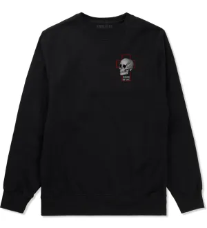 Cross And Skull Chest Mens Crewneck Sweatshirt