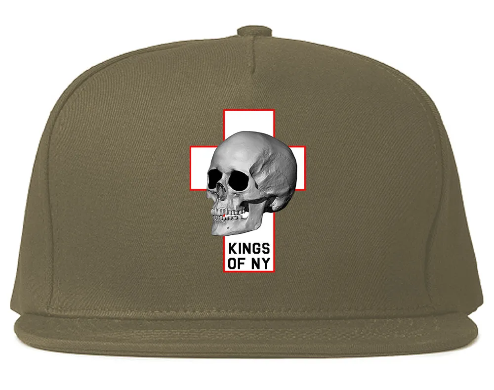 Cross And Skull Chest Mens Snapback Hat