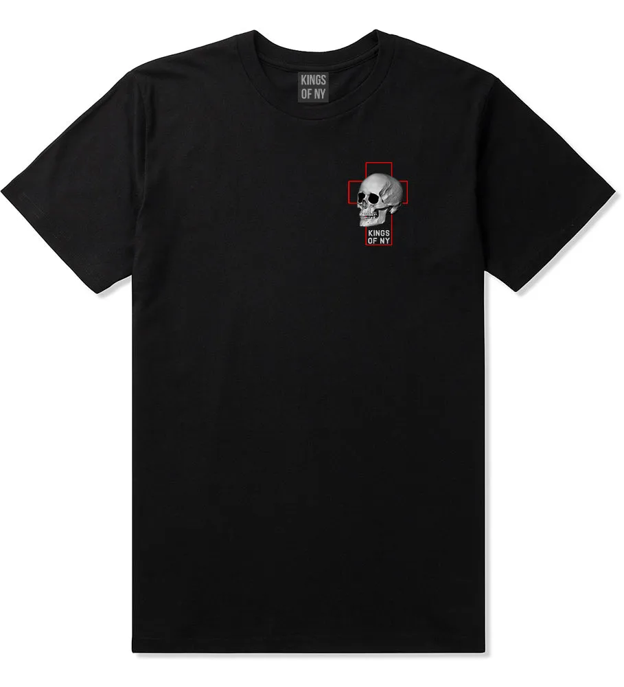 Cross And Skull Chest Mens T-Shirt