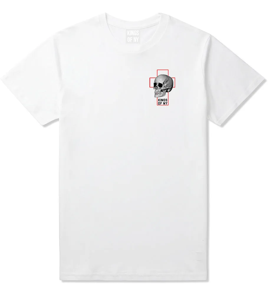Cross And Skull Chest Mens T-Shirt