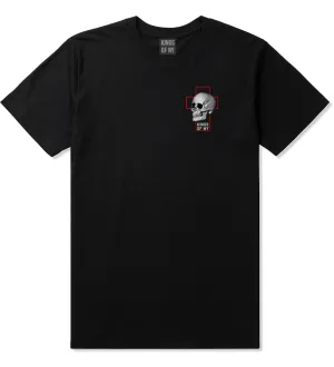 Cross And Skull Chest Mens T-Shirt