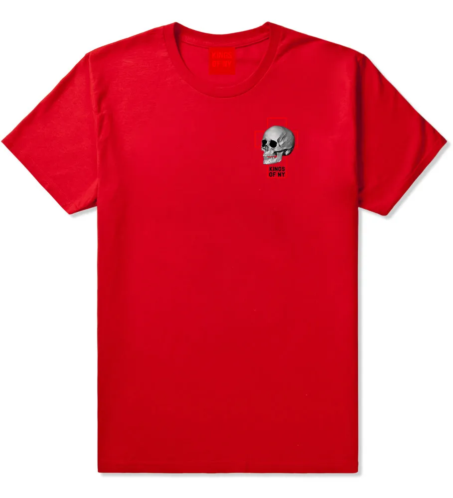 Cross And Skull Chest Mens T-Shirt