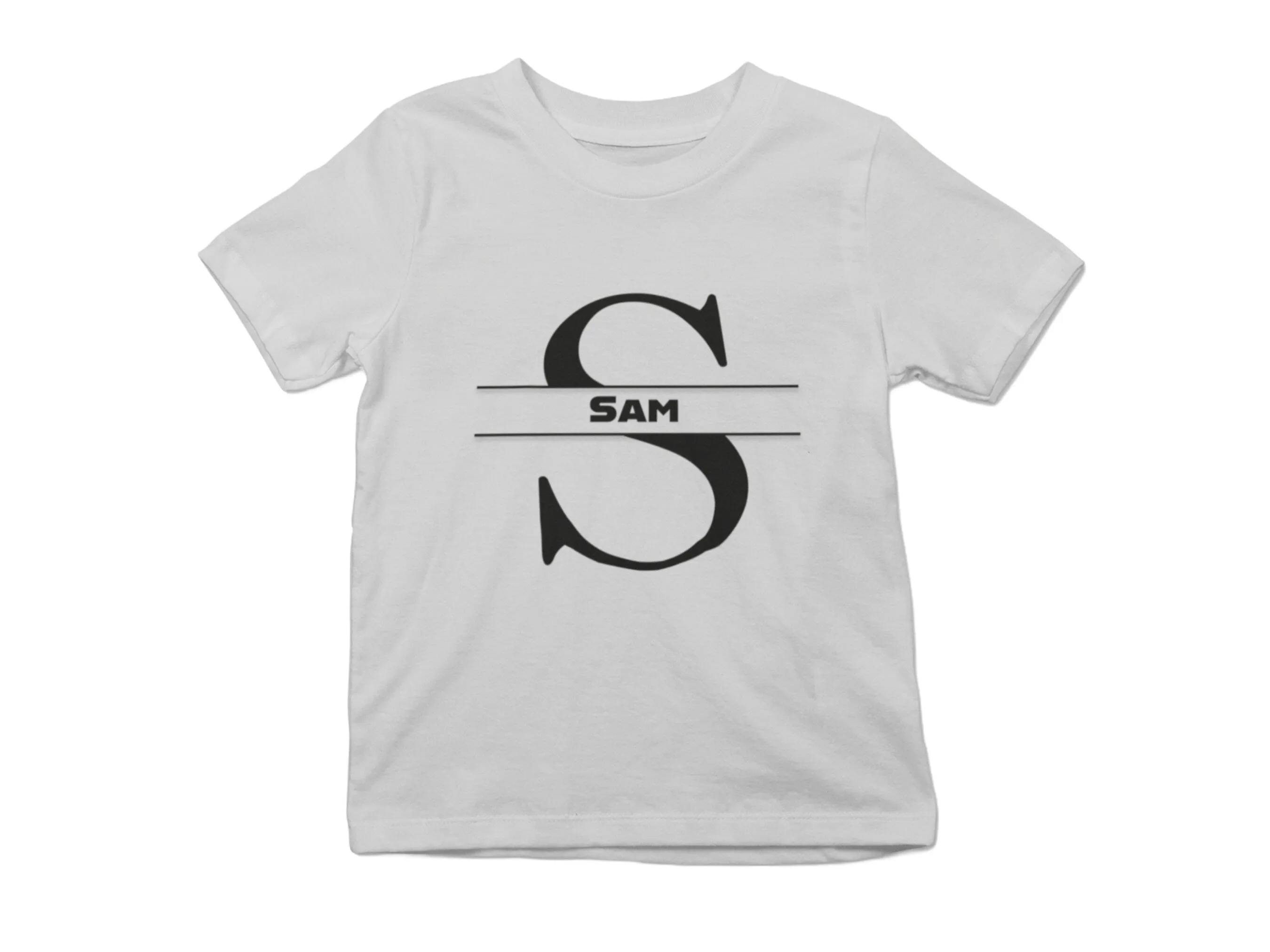Custom Kids Tshirt Gift For Toddler Girls Custom your Initials S On Shirt Gift
