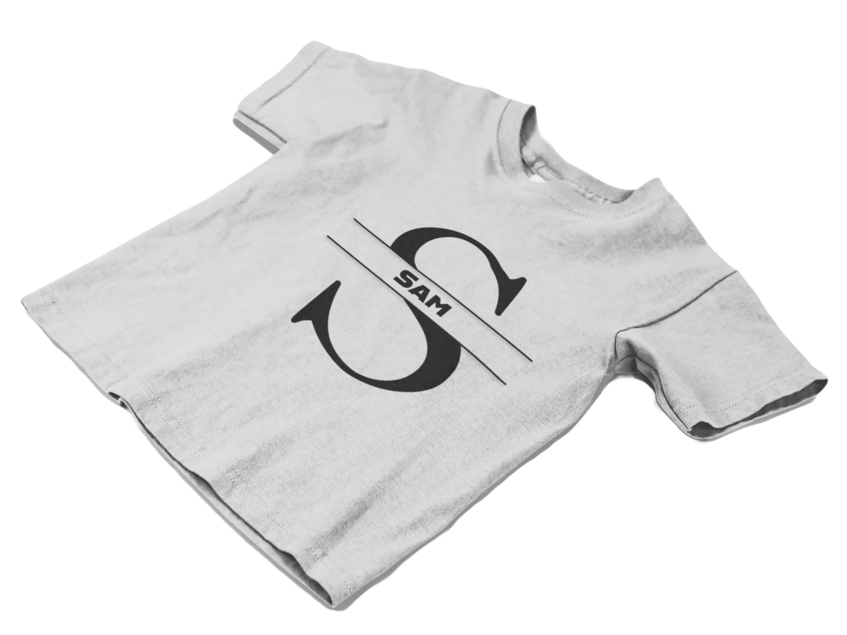 Custom Kids Tshirt Gift For Toddler Girls Custom your Initials S On Shirt Gift