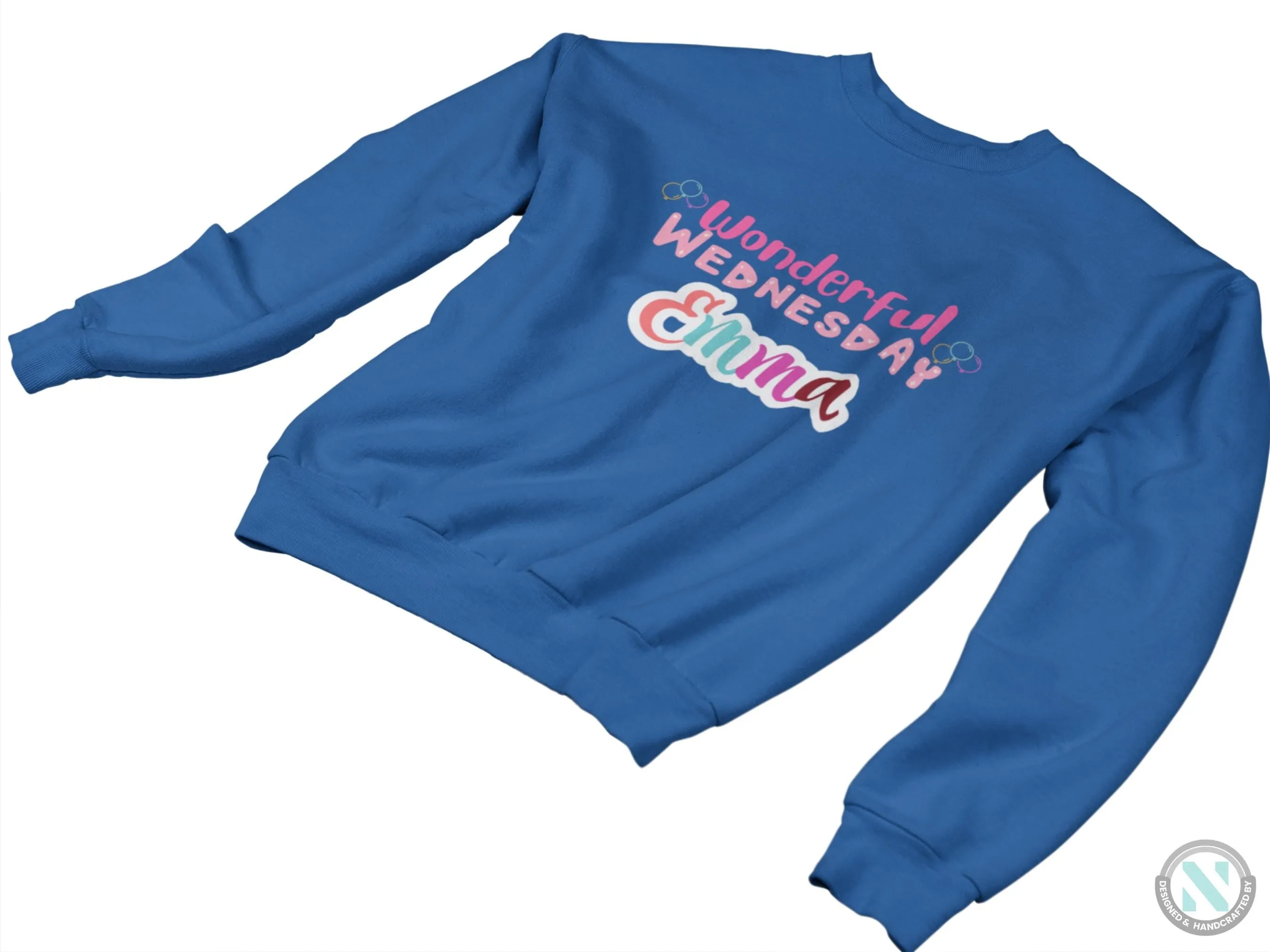 Custom Long Sleeve Sweatshirt for Toddler Girls With Wonderful Wednesday