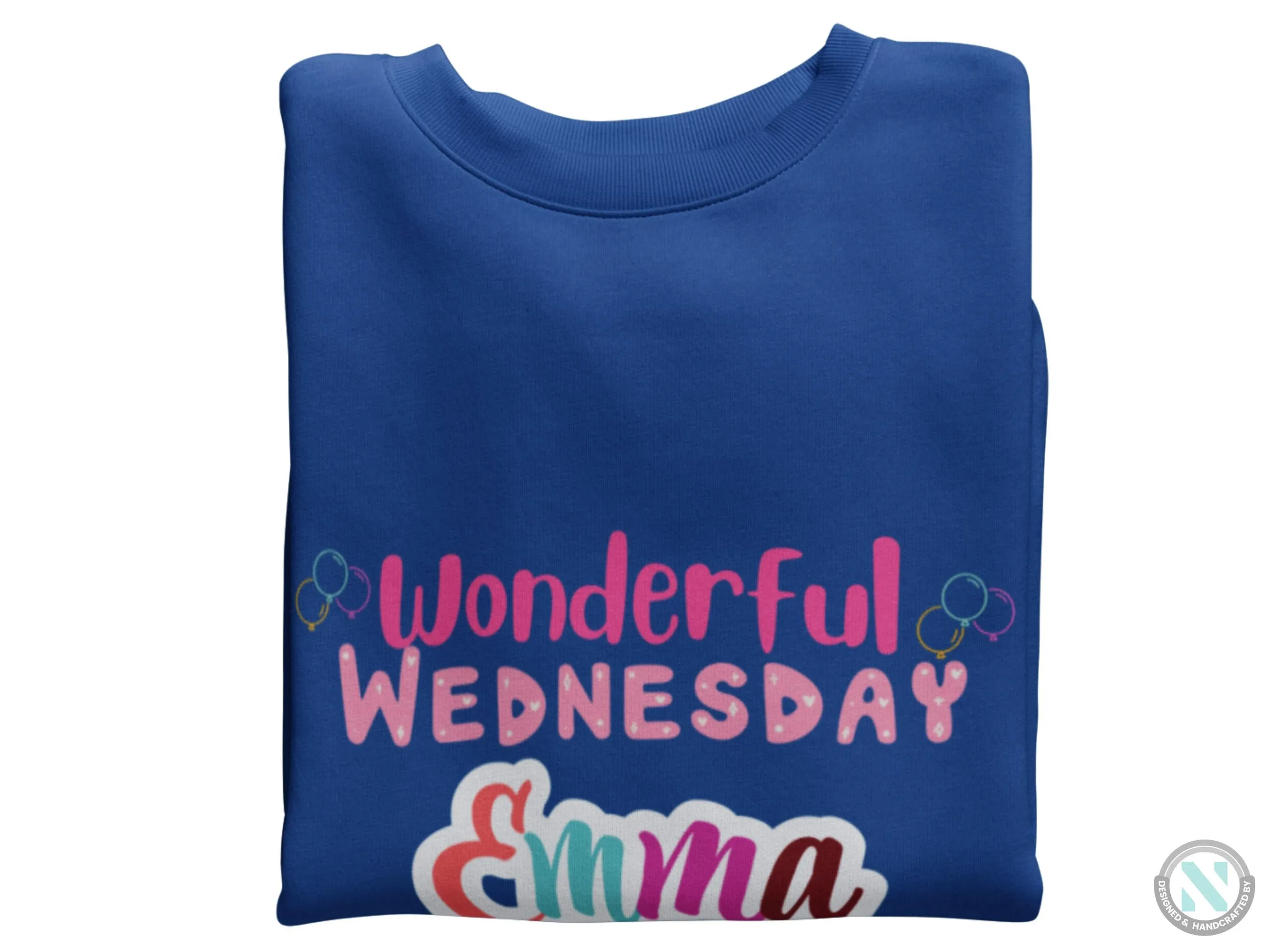 Custom Long Sleeve Sweatshirt for Toddler Girls With Wonderful Wednesday