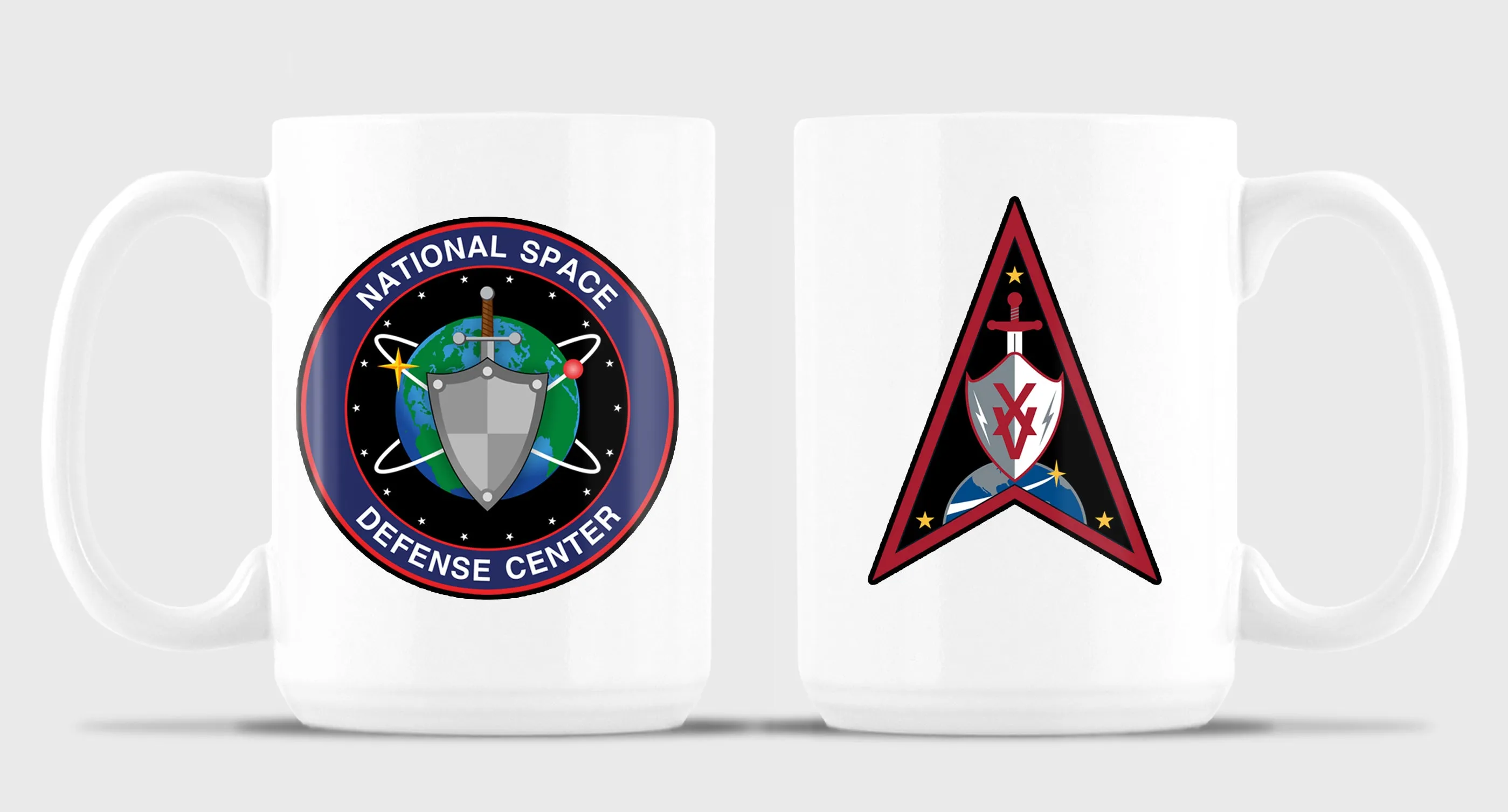 DEL 15 15 oz Coffee Mug- All White or White with Black Trim.