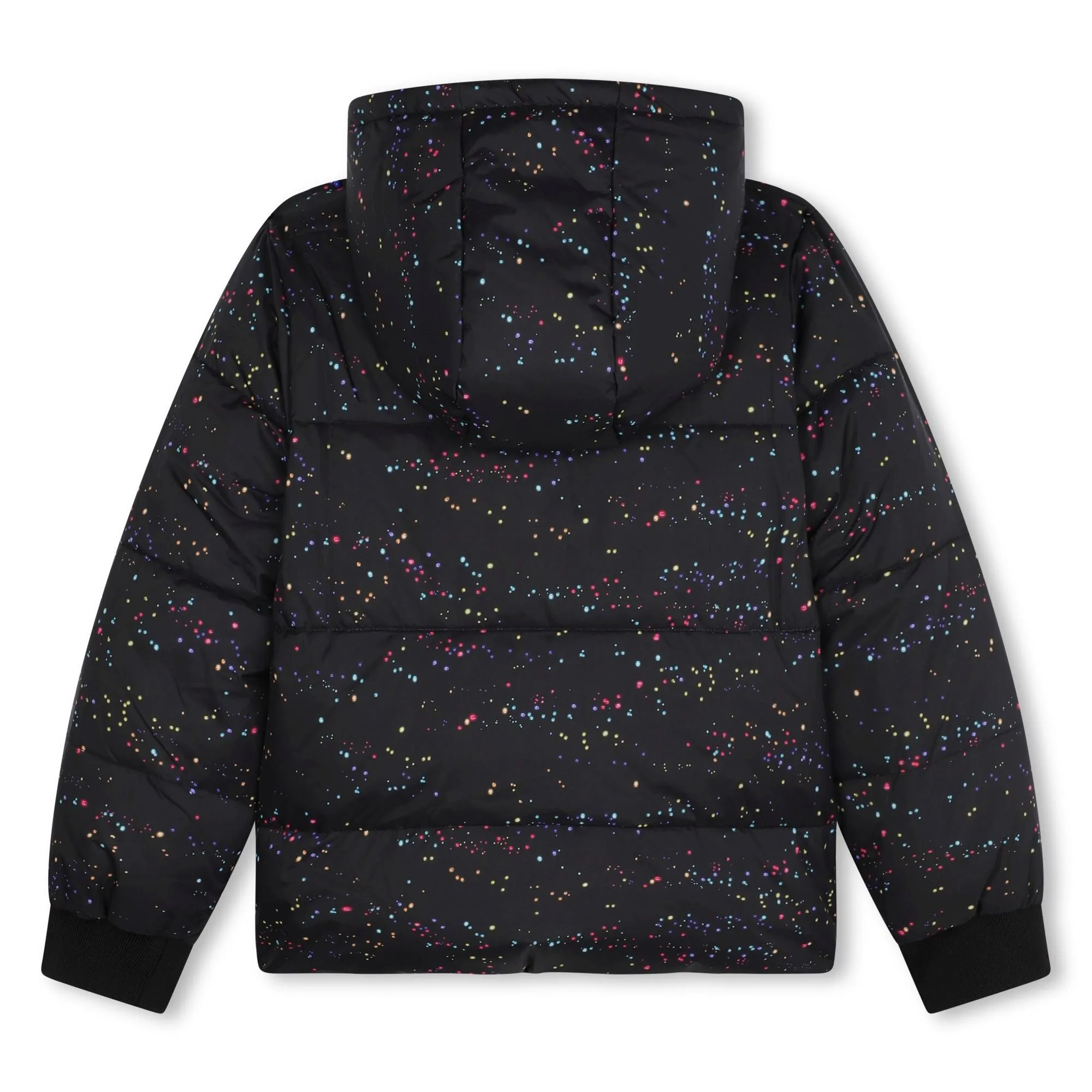 DKNY Kid Girl Reversible Hooded Down Black Jacket