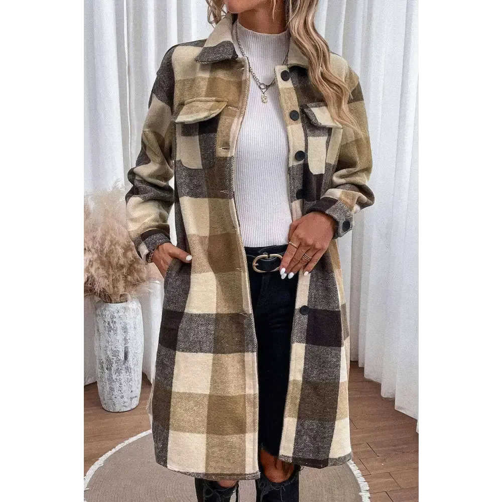 Elevate Your Wardrobe with the Plaid Longline Coat in Luxury Fashion for Women